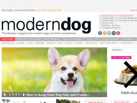 'moderndogmagazine.com' screenshot