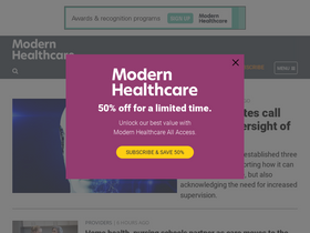 'modernhealthcare.com' screenshot