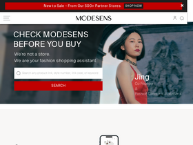 'modesens.com' screenshot