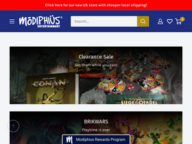 'modiphius.net' screenshot