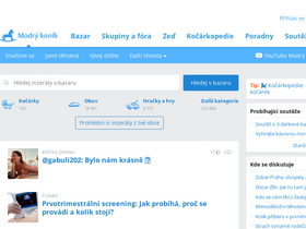 'modrykonik.cz' screenshot