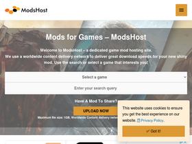 'modshost.net' screenshot