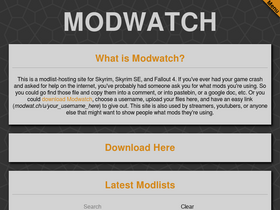 'modwat.ch' screenshot