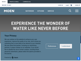 'moen.com' screenshot