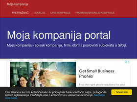 'mojakompanija.com' screenshot