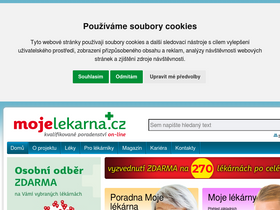 'mojelekarna.cz' screenshot