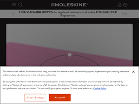 'moleskine.com' screenshot