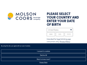 'molsoncoors.com' screenshot