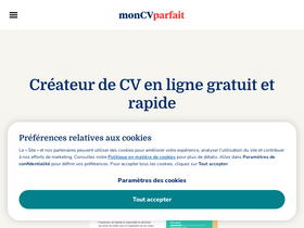 'moncvparfait.fr' screenshot