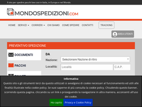 'mondospedizioni.com' screenshot