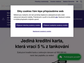 'moneta.cz' screenshot