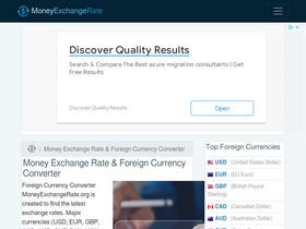 'moneyexchangerate.org' screenshot