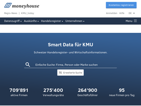 'moneyhouse.ch' screenshot