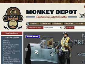 'monkeydepot.com' screenshot