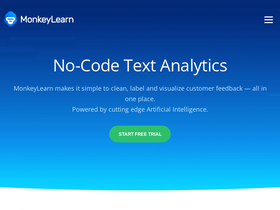 'monkeylearn.com' screenshot