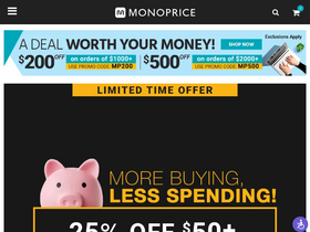 'monoprice.com' screenshot