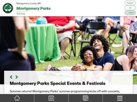 'montgomeryparks.org' screenshot