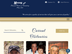 'moodyfuneralservices.com' screenshot