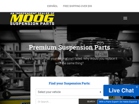 'moog-suspension-parts.com' screenshot