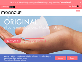 'mooncup.co.uk' screenshot