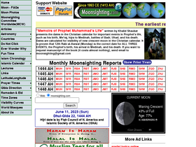 'moonsighting.com' screenshot
