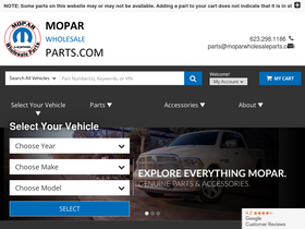 'moparwholesaleparts.com' screenshot