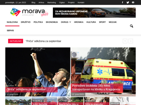 'moravainfo.rs' screenshot