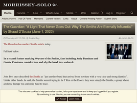 'morrissey-solo.com' screenshot