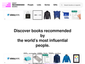 'mostrecommendedbooks.com' screenshot