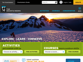 'mountaineers.org' screenshot