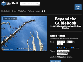 'mountainproject.com' screenshot