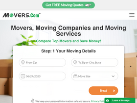 'movers.com' screenshot