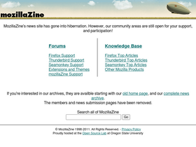 'mozillazine.org' screenshot