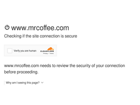 'mrcoffee.com' screenshot