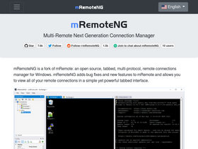 'mremoteng.org' screenshot