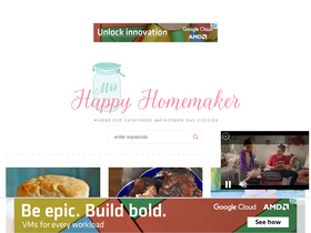 'mrshappyhomemaker.com' screenshot