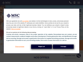 'msccroisieres.fr' screenshot