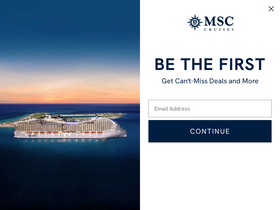 'msccruises.com' screenshot