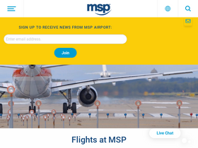 'mspairport.com' screenshot