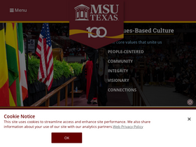 'msutexas.edu' screenshot
