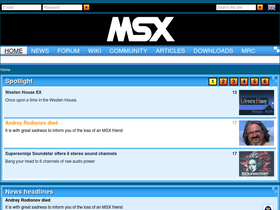 'msx.org' screenshot