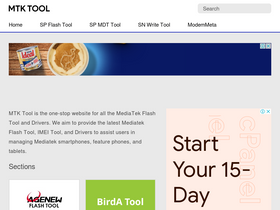 'mtktool.com' screenshot