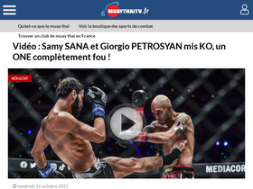 'muaythaitv.fr' screenshot