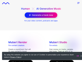 'mubert.com' screenshot