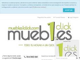 'muebles1click.com' screenshot