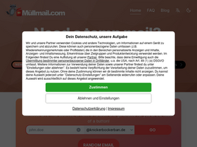 'muellmail.com' screenshot