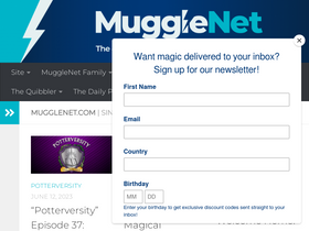 'mugglenet.com' screenshot