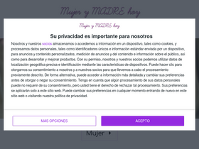 'mujerymadrehoy.com' screenshot