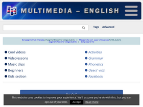 'multimedia-english.com' screenshot