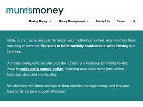 'mumsmoney.com' screenshot